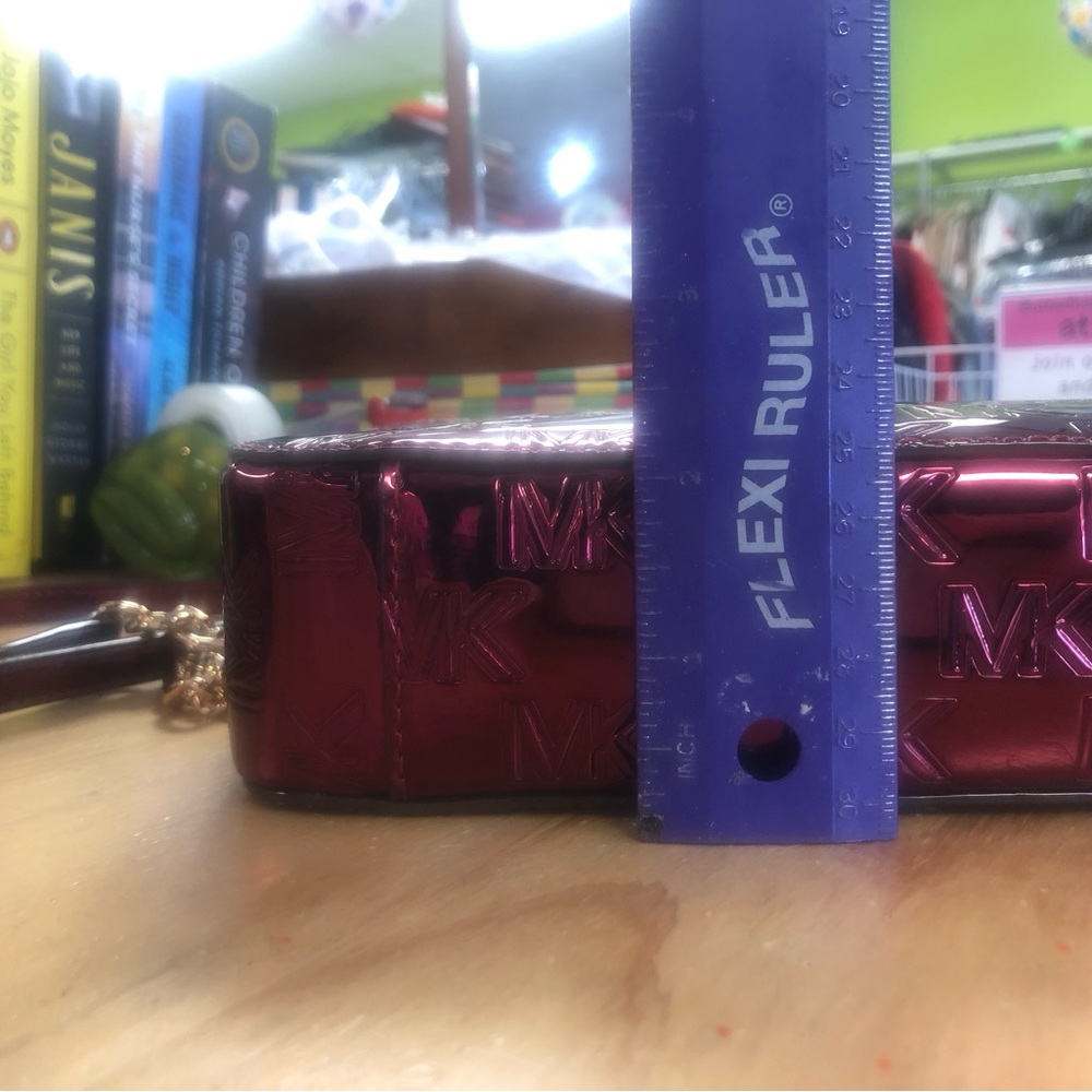 Michael Kors Burgandy Embossed Women's Bag - Picture 7 of 12